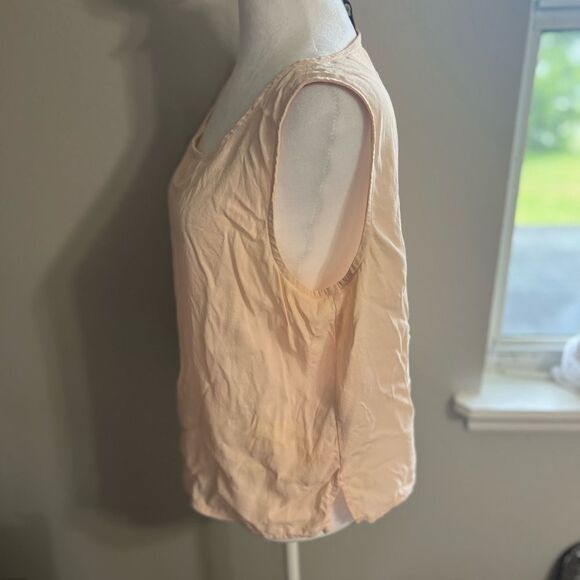 EILEEN FISHER silk light pink round neck size large tank top - Picture 3 of 11